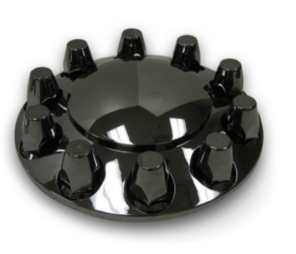 Black Chrome Plastic Front Hub Cover Kit Product Image