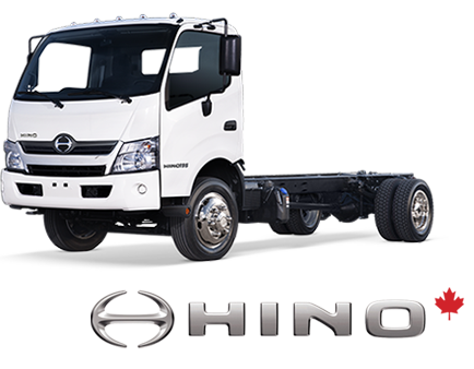 Hino truck with the Hino logo in front